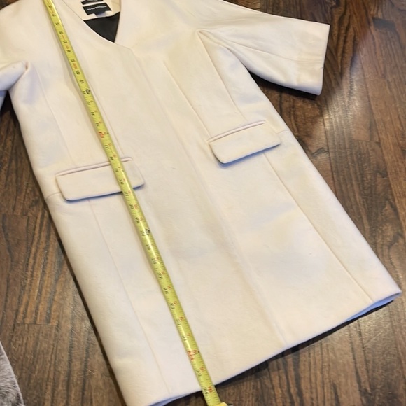 Club Monaco Italian Wool Retro Cream Coat - Picture 10 of 14